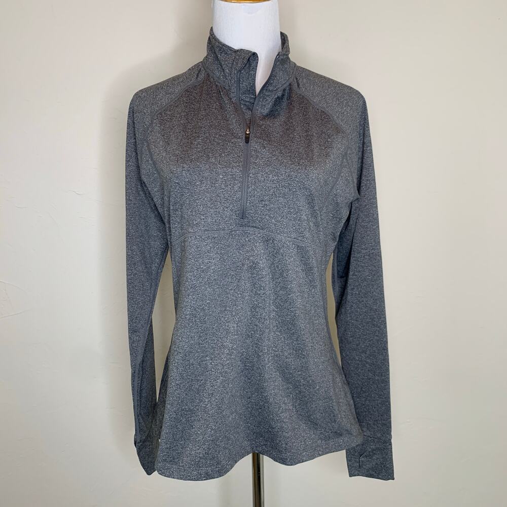 Natural Reflections Gray Popover Athletic Shirt Long Sleeve Sz Large